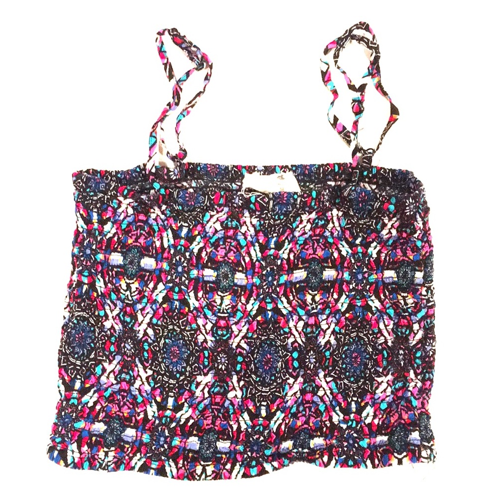 2000’s Pacsun LA Hearts Stretch Crop Top Multi Color Festival Boho Chic
